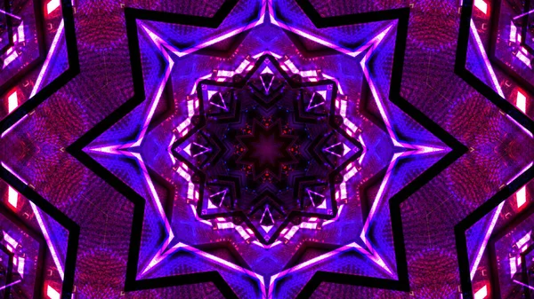 Rendering Cool Futuristic Kaleidoscope Patterns Dark Purple White Vibrant Colors — Φωτογραφία Αρχείου