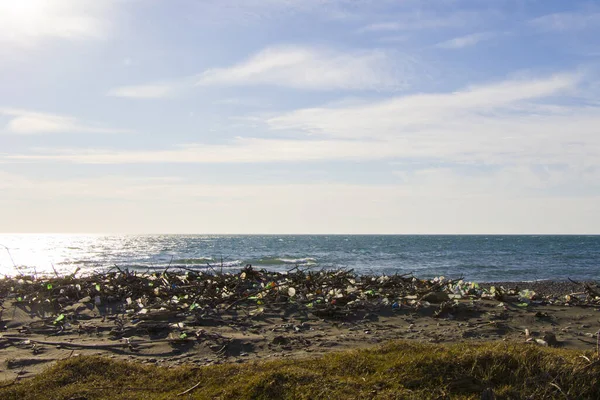 Primer Plano Residuos Playa — Foto de Stock