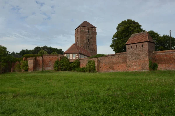 Historic Old Bishop Palace Wittstock Dossel Germany Cloudy Sky — Φωτογραφία Αρχείου