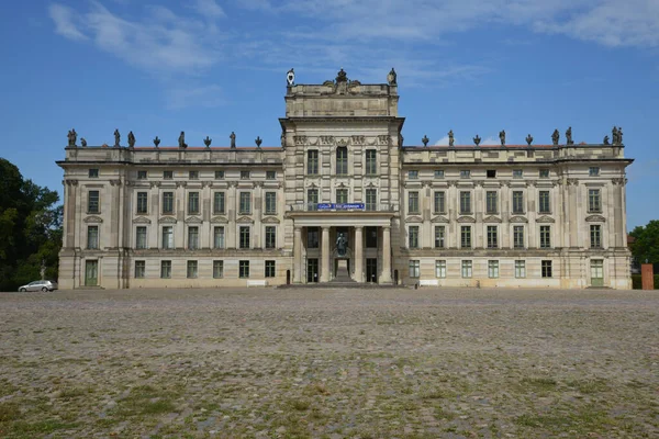 Eine Frontansicht Von Schloss Ludwigslust Einem Historischen Schloss Ludwigslust Deutschland — Stockfoto