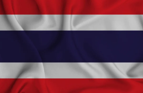 Närbild Den Nationella Flaggan Thailand — Stockfoto