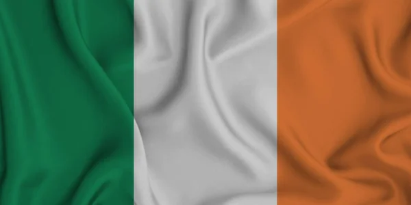 Primo Piano Della Bandiera Nazionale Irlanda — Foto Stock