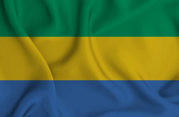 Illustration Waving Gabon Flag Great Background — Stock Photo, Image