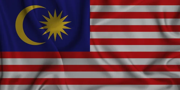 Illustration Waving Malaysia Flag Great Background — Stock Photo, Image