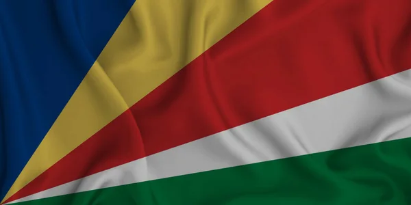 세이셸의 국기를 클로즈업하는 — 스톡 사진