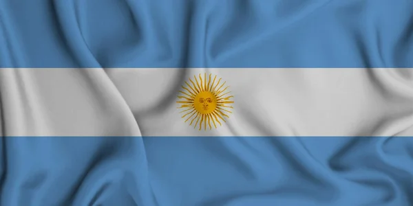 Ілюстрація Махання Аргентинським Прапором — стокове фото
