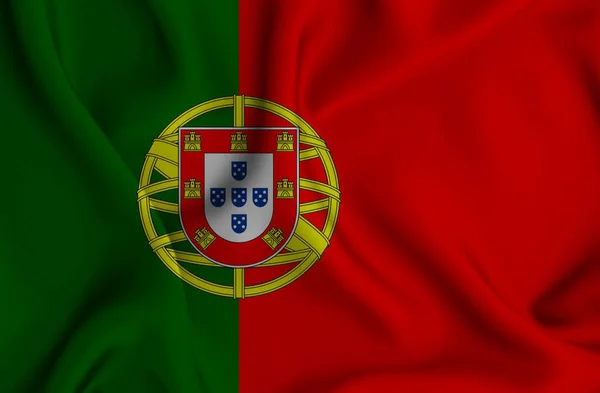 Una Ilustración Ondear Bandera Portugal Ideal Para Fondo —  Fotos de Stock