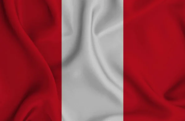 Detailní Záběr Národní Vlajku Peru — Stock fotografie