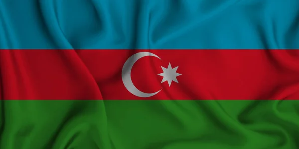 Зйомки Національного Прапора Азербайджану — стокове фото