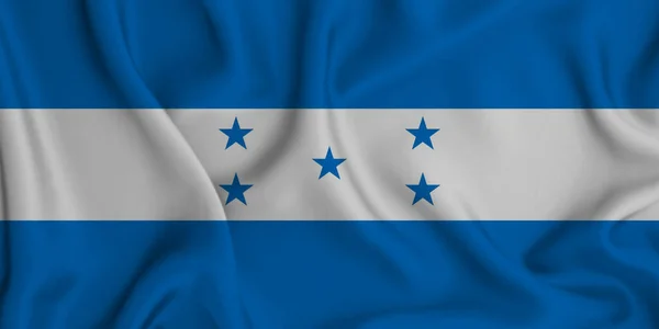 Una Ilustración Ondear Bandera Honduras Ideal Para Fondo — Foto de Stock