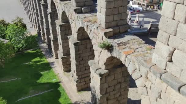 Beau Paysage Aqueduc Romain Ségovie Espagne — Video