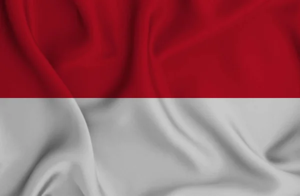 Een Close Van Nationale Vlag Van Indonesië — Stockfoto