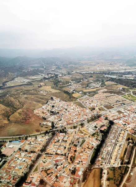 Uma Vista Fascinante Andaluzia Espanha Visto Avião Perfeito Para Papéis — Fotografia de Stock