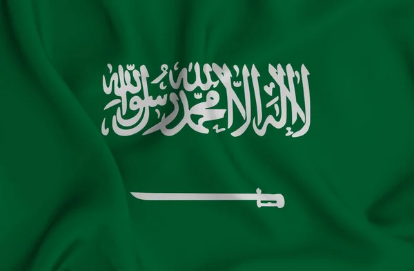 Closeup Shot National Flag Saudi Arabia — Stock Photo, Image