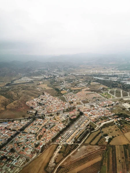 Uma Vista Fascinante Sul Espanha Visto Avião Perfeito Para Papéis — Fotografia de Stock