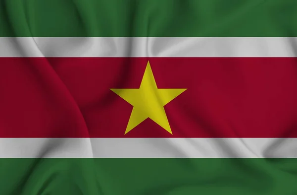Een Illustratie Van Wapperende Surinaamse Vlag Geweldig Voor Achtergrond — Stockfoto