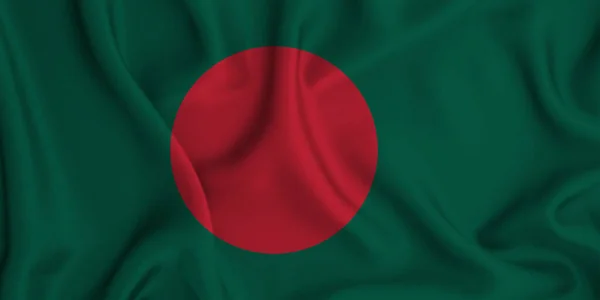 Primer Plano Bandera Nacional Bangladesh — Foto de Stock