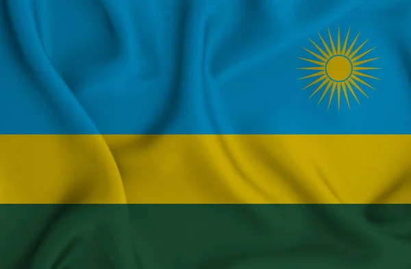 Uma Ilustração Acenar Com Bandeira Ruanda Ótimo Para Fundo — Fotografia de Stock
