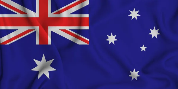 Primer Plano Bandera Nacional Australia — Foto de Stock