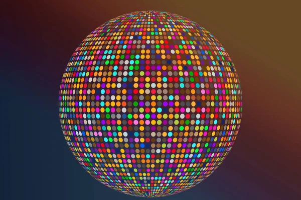 Une Boule Disco Avec Des Lumières Scintillantes Colorées Sur Fond — Photo