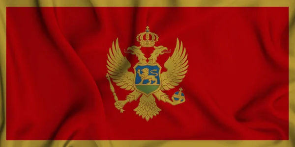 Illustration Waving Montenegro Flag Great Background — Stock Photo, Image