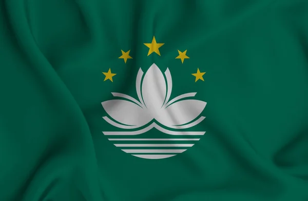 Primer Plano Bandera Nacional Macao —  Fotos de Stock