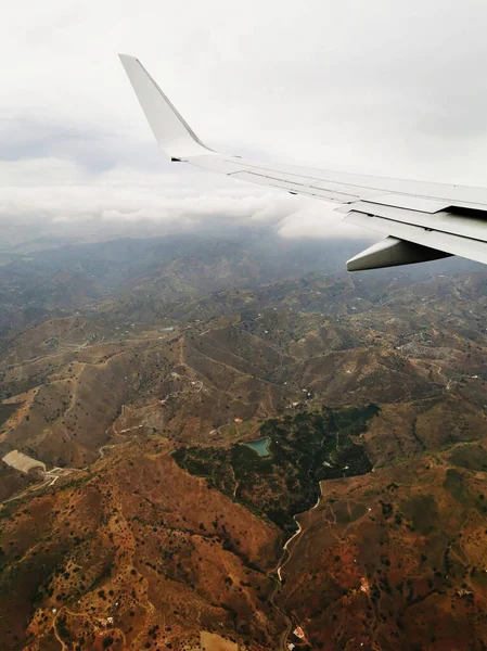 Fascynujący Widok Andaluzję Hiszpania Widziana Samolotu Idealna Tapety — Zdjęcie stockowe