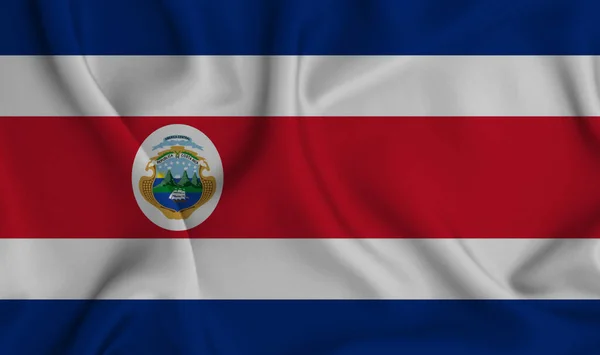 Primer Plano Bandera Nacional Costa Rica — Foto de Stock