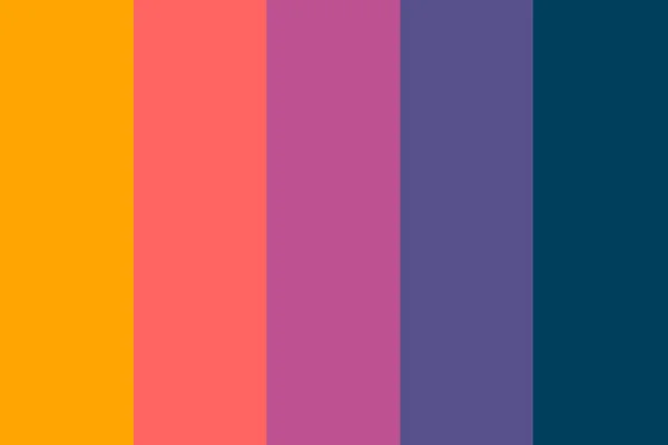Иллюстрация Теплой Цветовой Палитры Яркими Полосами Ярко Желтого Темно Синего — стоковое фото