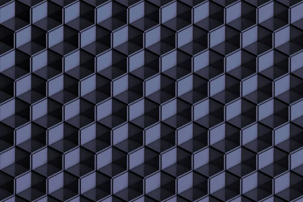 Μια Ψηφιακή Απεικόνιση Των Μπλε Μπλοκ Τετράγωνο Στοιβάζονται Δημιουργώντας Ένα — Φωτογραφία Αρχείου