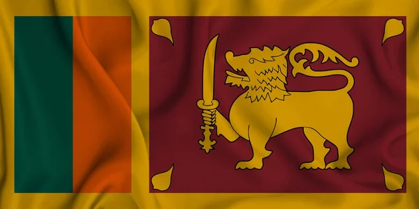 Μια Απεικόνιση Του Κυματίζει Σημαία Της Σρι Λάνκα Μεγάλη Για — Φωτογραφία Αρχείου