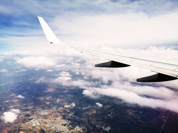 飛行機から見た南スペインの魅惑的な景色 壁紙に最適 — ストック写真