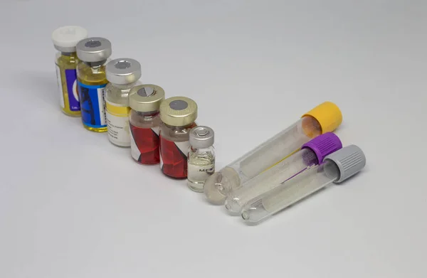 Kuala Lumpur Malaysia Jun 2021 Medicine Bottles Empty Blood Testing — 图库照片