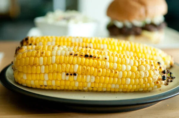 Closeup Shot Fried Corn Plate — Stock Photo, Image