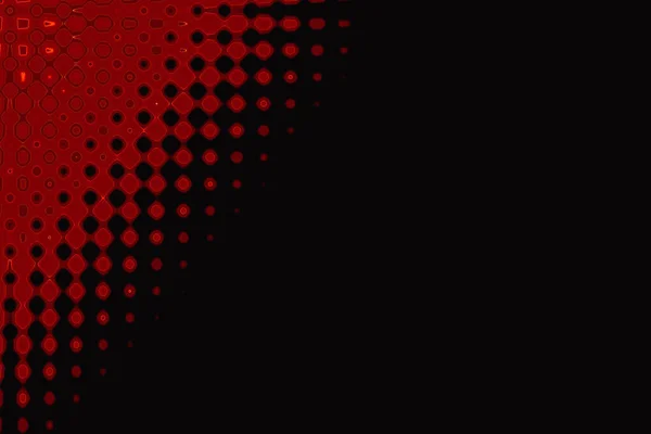 Uno Sfondo Nero Con Una Figura Triangolare Pixelata Rossa Nell — Foto Stock