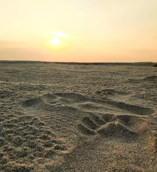 Closeup Shot Sand Scenic Sunset Background — Stock Photo, Image