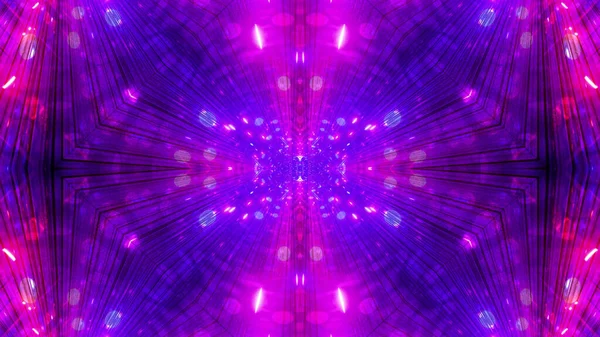 Uma Ilustração Caleidoscópica Vibrante Cores Roxas Azuis Brilhantes — Fotografia de Stock