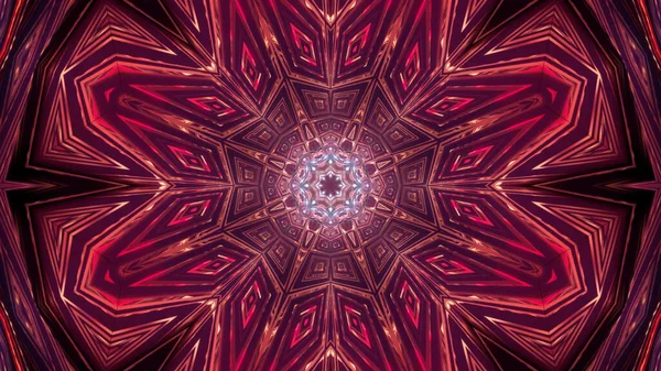 Eine Lebhafte Kaleidoskopische Illustration Leuchtenden Rosa Und Lila Farben — Stockfoto