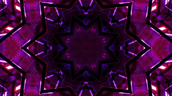Una Vibrante Ilustración Caleidoscópica Colores Púrpura Brillante Negro — Foto de Stock