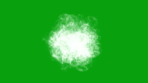 Abstrakcyjne Tło Ulotnego Dymu Zielonym Tle Chromowym — Wideo stockowe