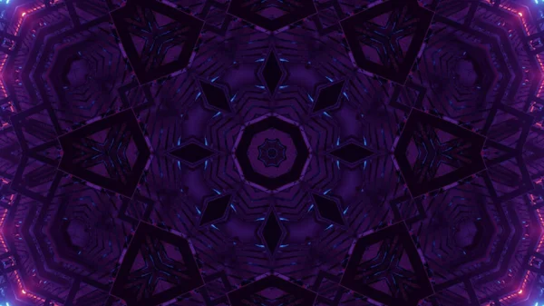 Egy Élénk Hűvös Kaleidoszkópos Illusztráció Lila Fekete Színekben — Stock Fotó