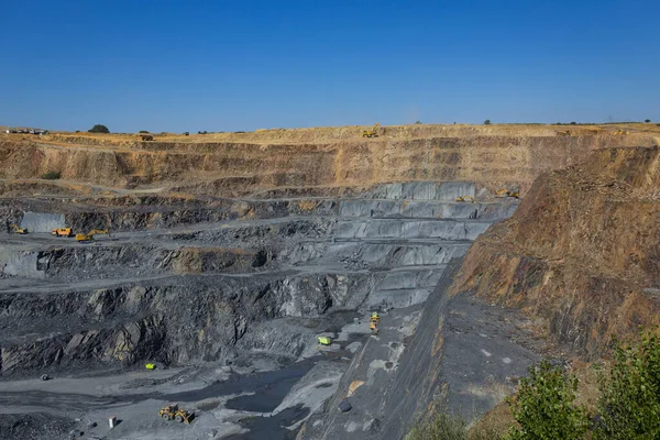 Mina Cielo Abierto Mineral Pizarra Este Mineral Utiliza Para Hacer —  Fotos de Stock