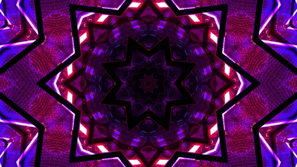 Яскрава Калейдоскопічна Ілюстрація Фіолетовому Чорному Кольорах Круто Шпалер Або Фону — стокове фото