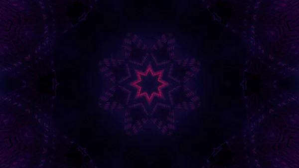 Vibrant Kaleidoscopic Illustration Purple Black Colors Cool Wallpaper Background — Stock Photo, Image