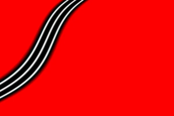 Eine Illustration Von Schwarz Weißen Linien Auf Rotem Hintergrund Gut — Stockfoto