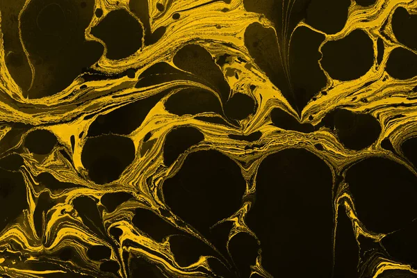 Abstraktní Malba Černé Žluté Barvě Olejomalby Ideální Pro Tapety — Stock fotografie