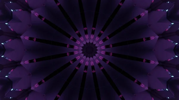 Una Vibrante Ilustración Caleidoscópica Fresca Colores Púrpura Oscuro Negro — Foto de Stock