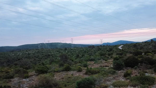 Primo Piano Paesaggio Naturale Collina Tramonto — Foto Stock