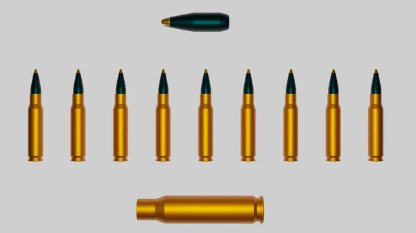 Illustration Parts Ammunition Isolated White Background — Stock Photo, Image
