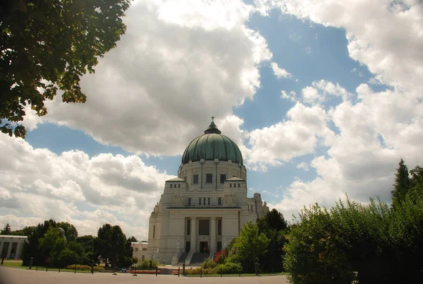 Vista Para Charles Borromeo Cemetery Church Viena Zentralfriedhof Áustria — Fotografia de Stock